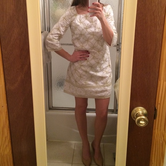 Lilly Pulitzer gold embroidered dress - Picture 4 of 4